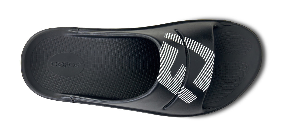 FJ X OOFOS Men's OOahh Sport Slide Sandal - Black - Image 9