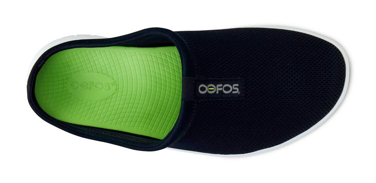 Men's OOcoozie Sport Mule - White Black - Image 9