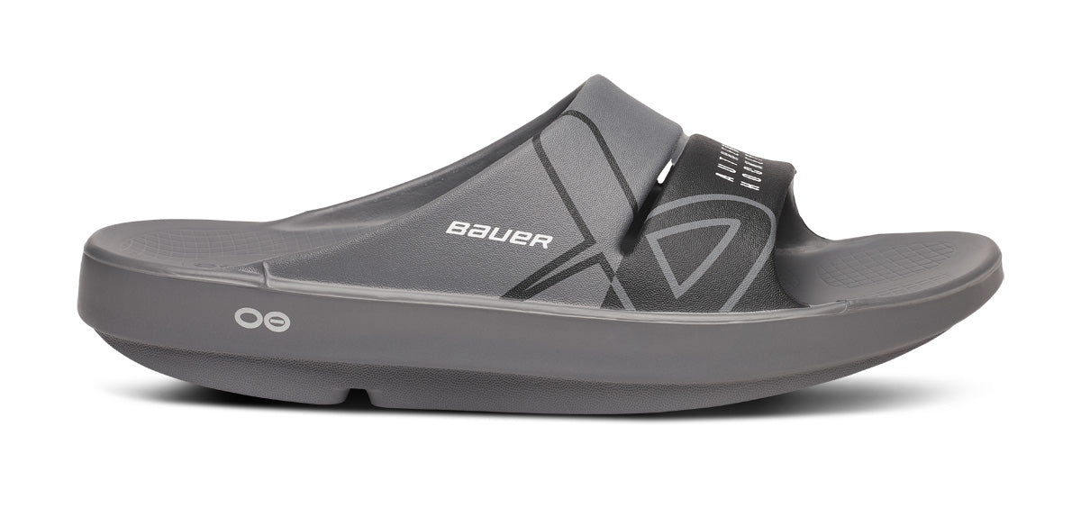 BAUER/OOFOS Men's OOahh Sport Slide Sandal – Slate - Image 2