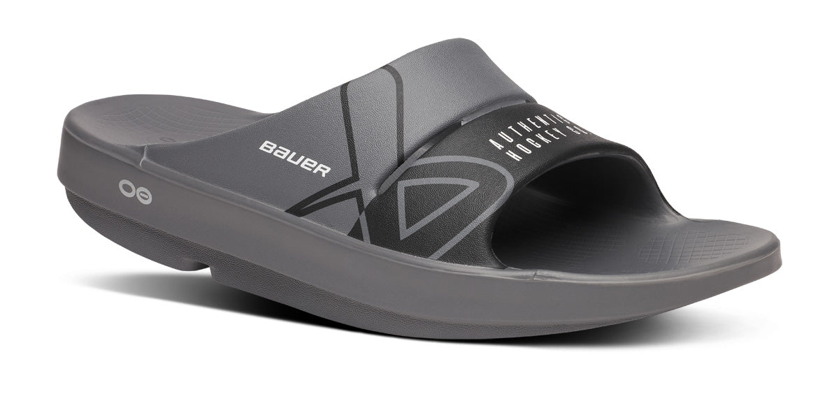 BAUER/OOFOS Men's OOahh Sport Slide Sandal – Slate